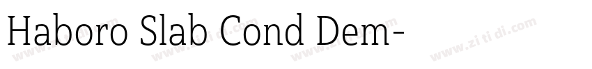 Haboro Slab Cond Dem字体转换